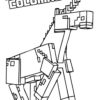 Minecraft Unicorn coloring page