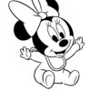 Minnie Mouse baby coloring page