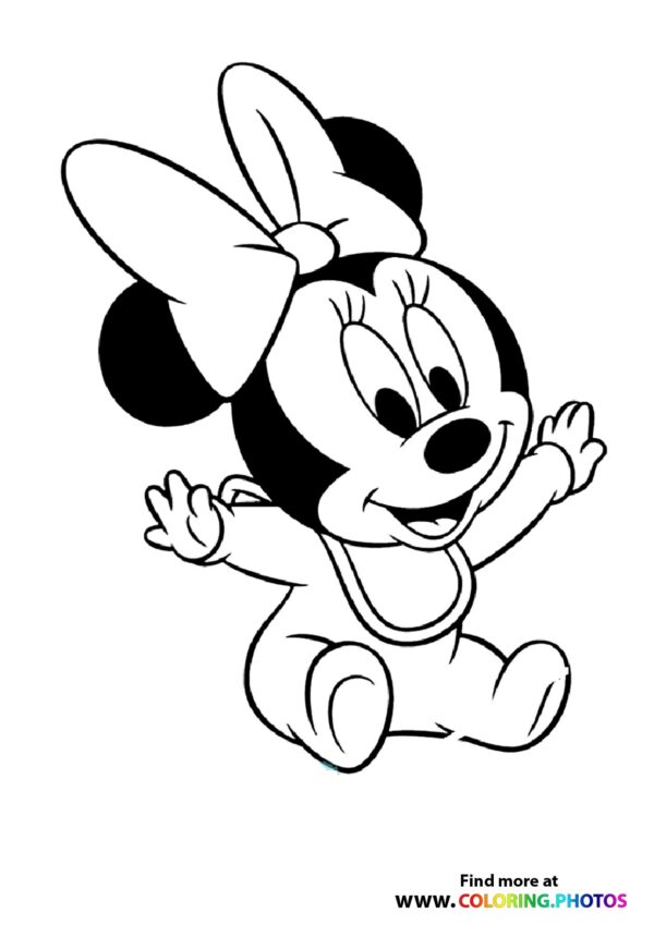 Minnie Mouse baby coloring page