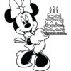 Minnie Mouse birthday coloring page