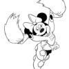 Minnie Mouse cheerleader coloring page