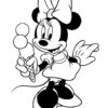 Minnie Mouse ice-cream coloring page
