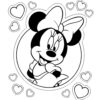 Minnie Mouse portrait coloring page