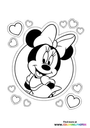 Minnie Mouse portrait coloring page