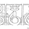 nero black cat venice coloring page
