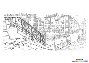 Nero Canal-Side Adventure Coloring Page