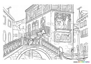 Nero in Venice Coloring Page