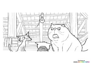 Nero in the Warehouse Coloring Page