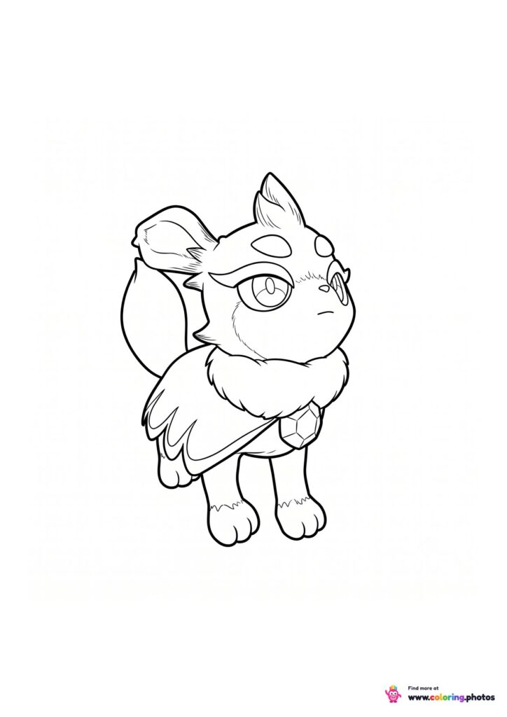 Nox Pal from Palworld coloring page