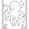 Octopus swimming in sea
