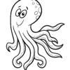 Octopus with dots coloring page