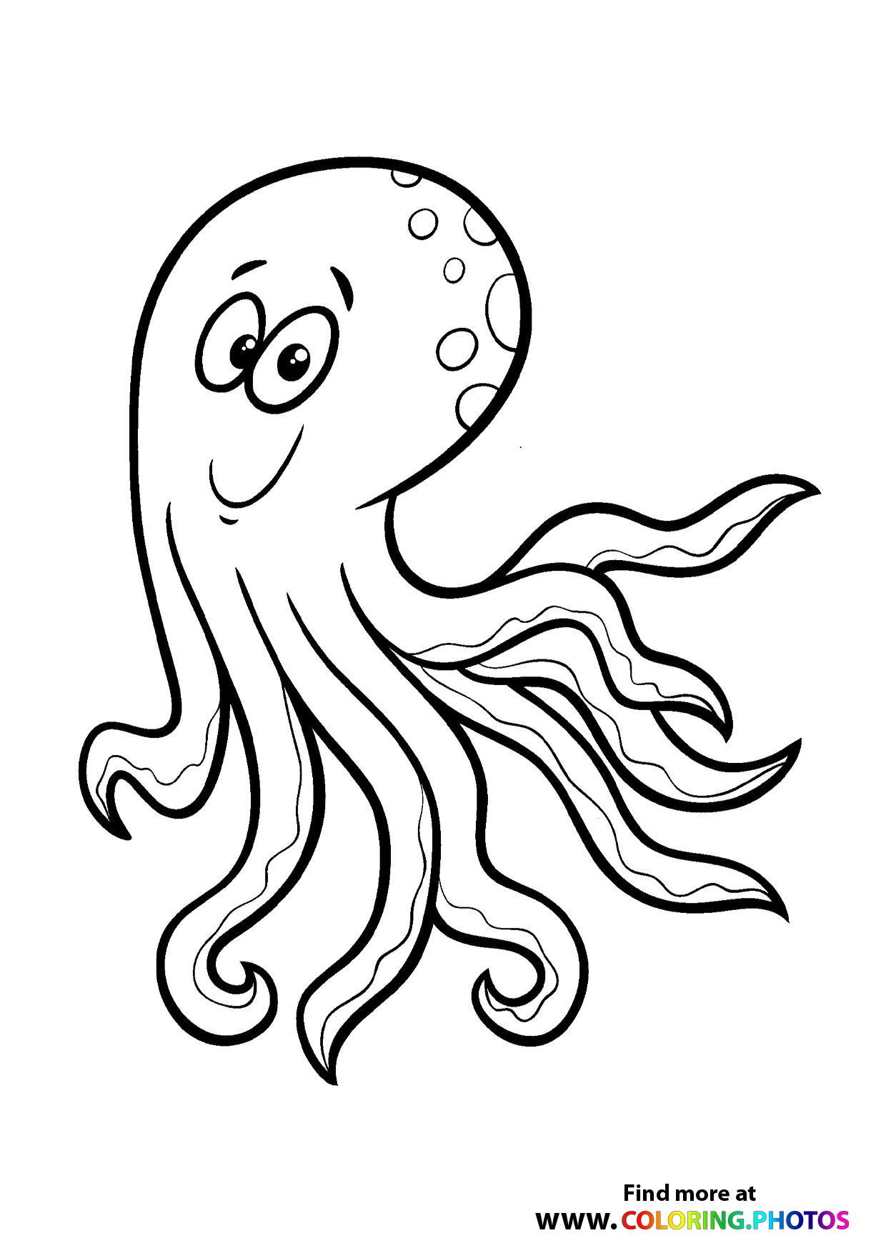 Octopus with dots - Coloring Pages for kids