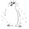 Penguin swinging dot the dots worksheet