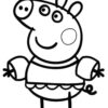Peppa Pig swimming coloring page