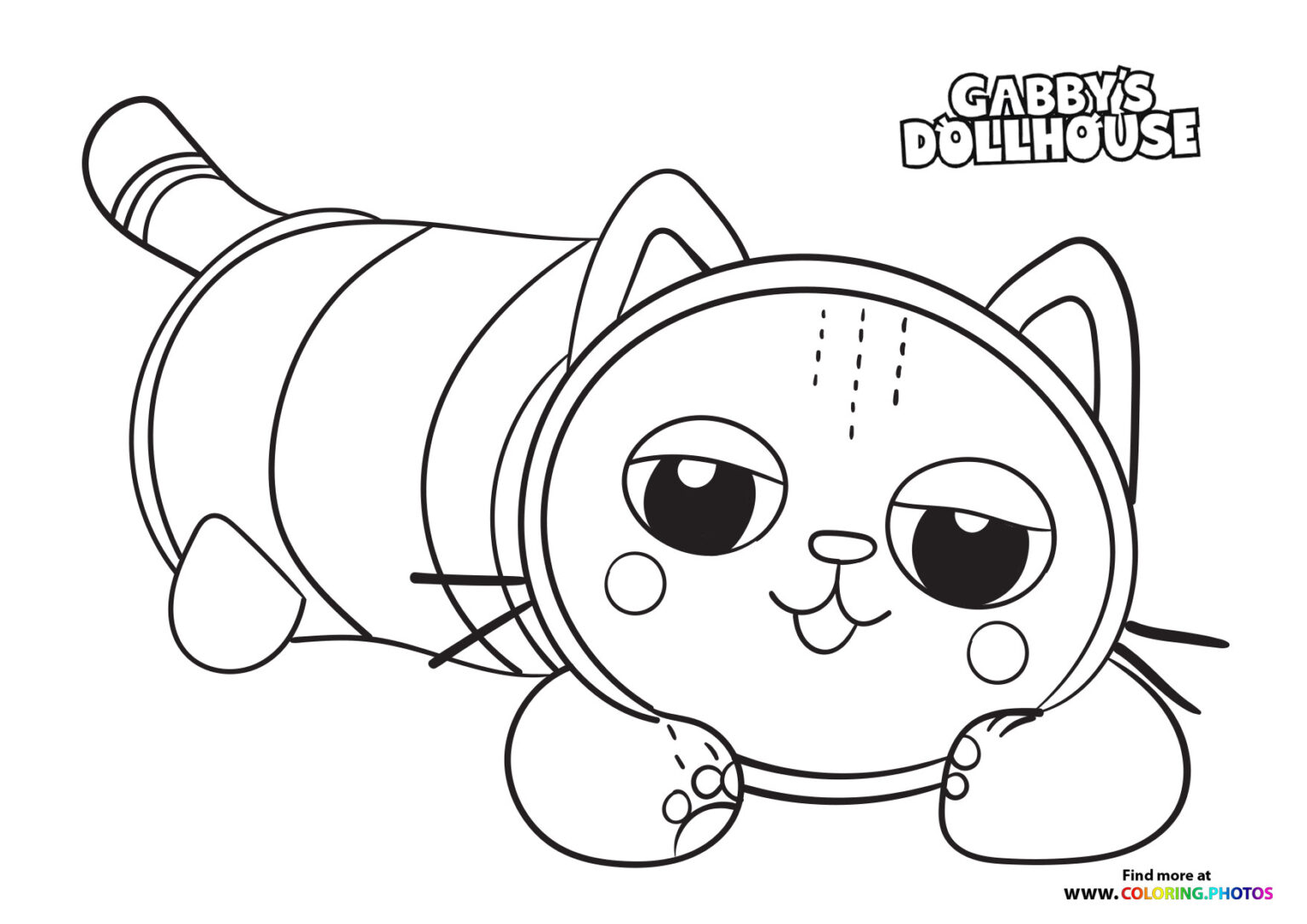 Mercat Gaby's Dollhouse Coloring Pages for kids