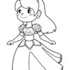 Princess in a hart dress