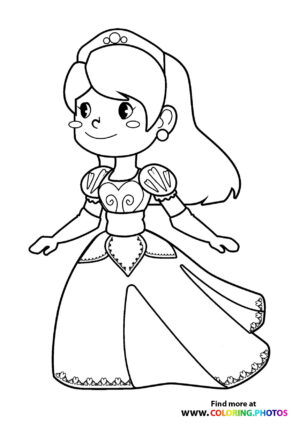 Princess in a hart dress