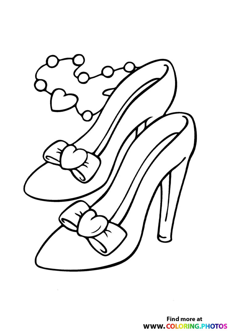 Princess shoes - Coloring Pages for kids