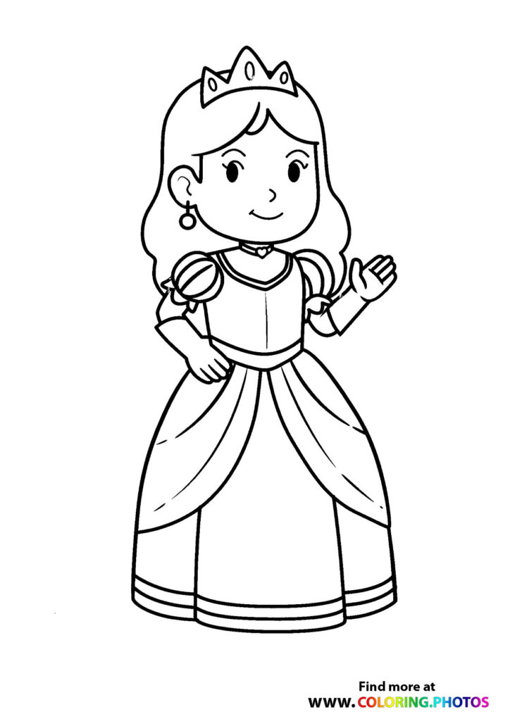 Princesses - Coloring Pages for kids | Free and easy print or download