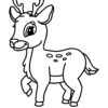 Cute raindeer coloring page