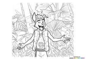 Raww in the Jungle Coloring Page