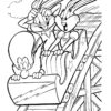 Bugs and Lola riding coloring page