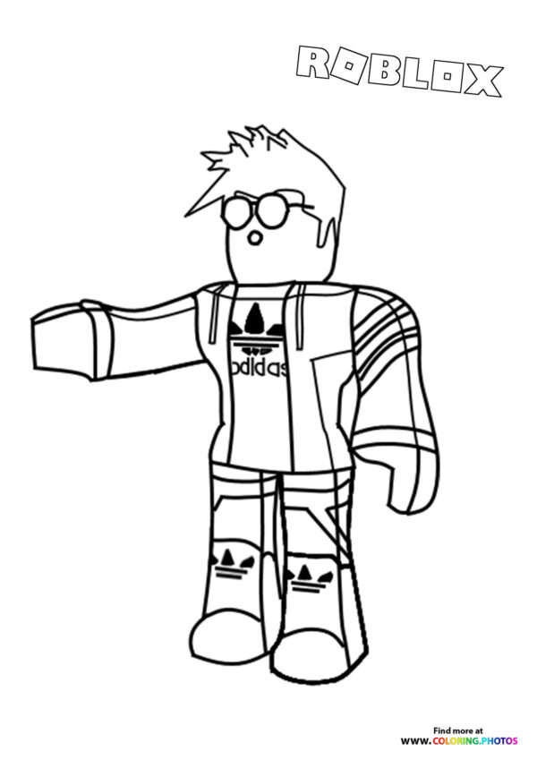 Adidas character coloring page