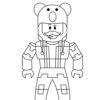 Bear character coloring page