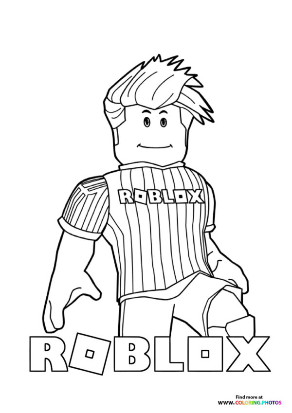 Roblox character character coloring page