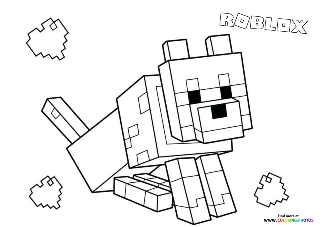 Roblox Coloring Pages Cartoon Cat