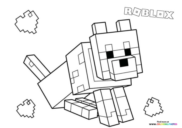 Roblox dog coloring page