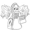 Girl with wings coloring page