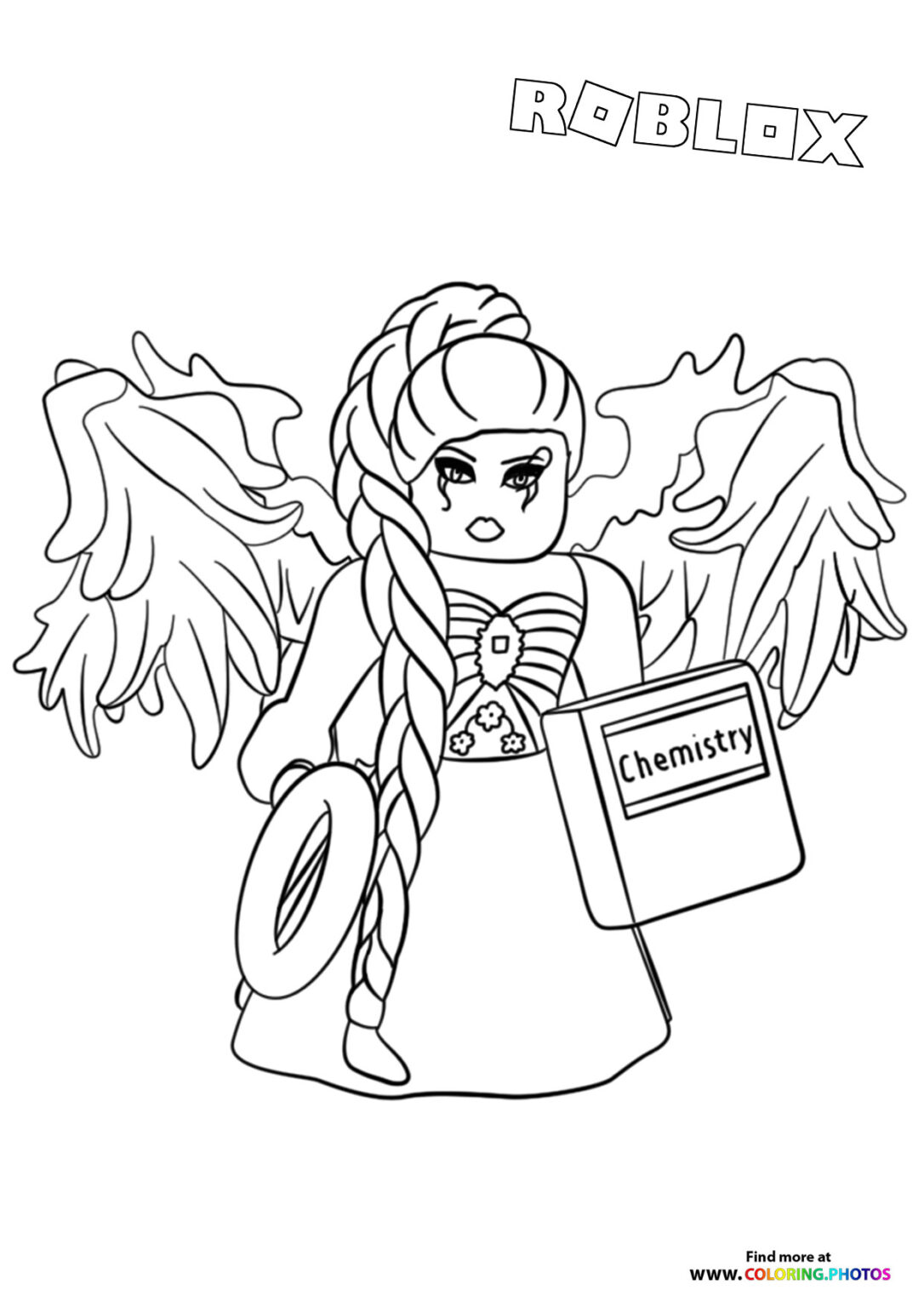 Girl with wings - Coloring Pages for kids