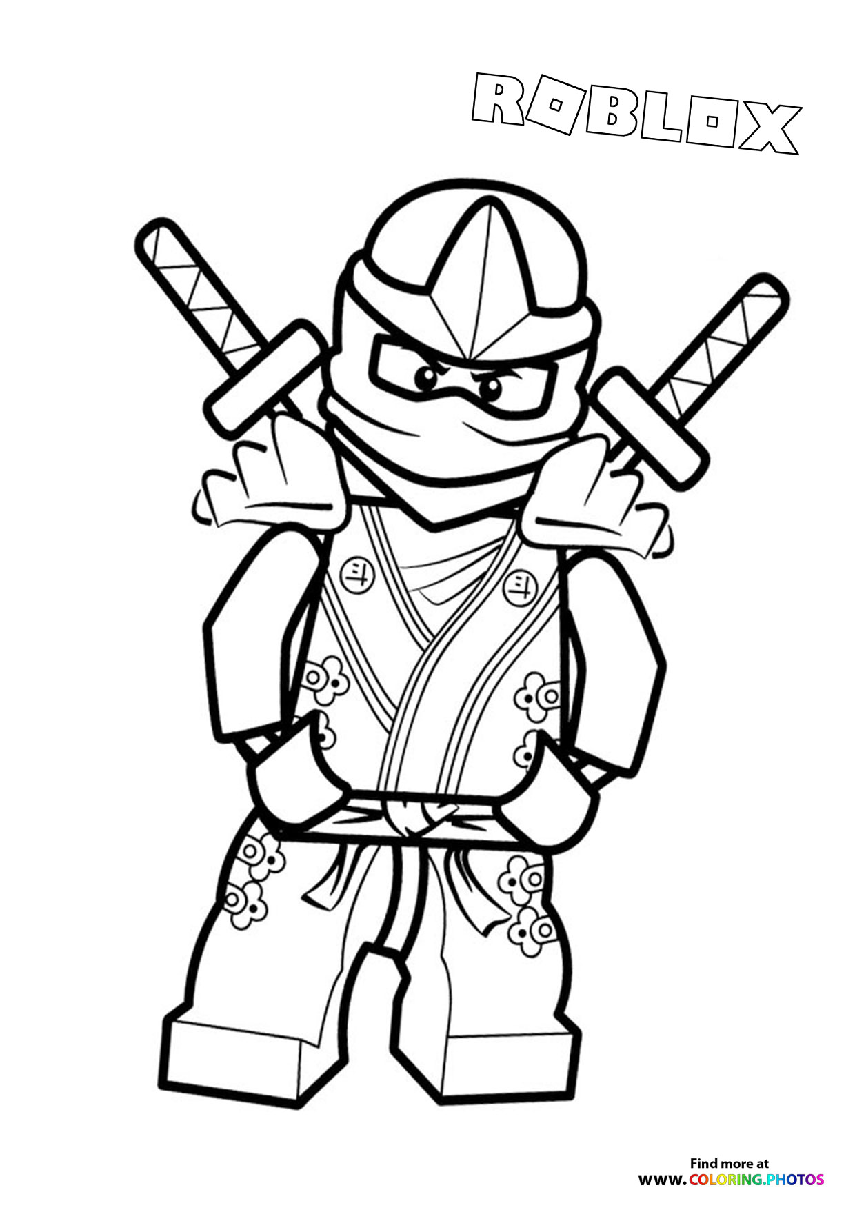 Ninja character   Coloring Pages for kids