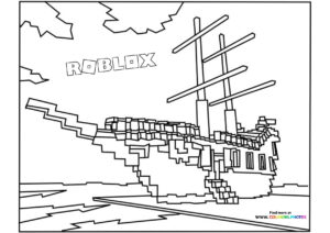 Roblox ship coloring page