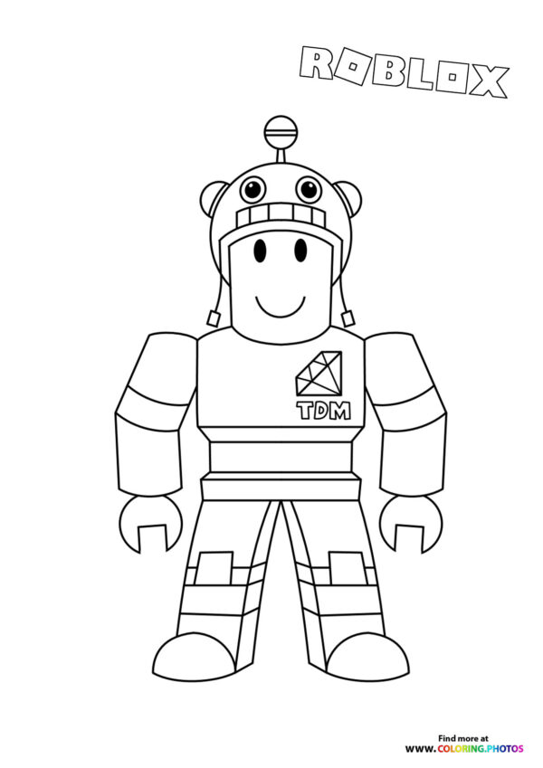 TDM character coloring page