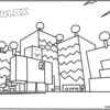 Roblox town coloring page