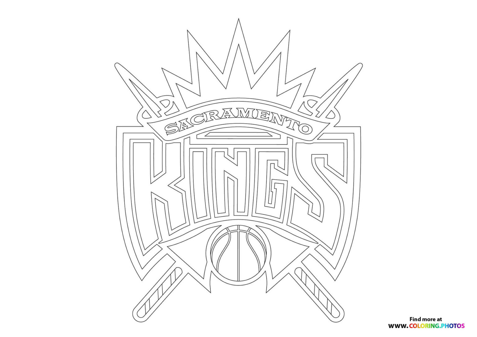 sacramento kings logo - Coloring Pages for kids