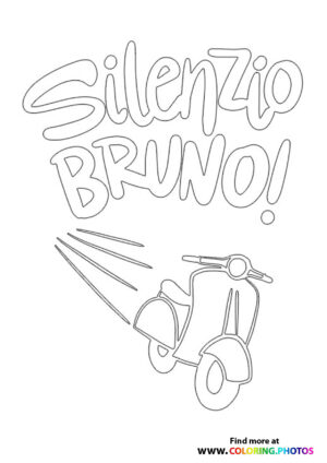 Ciao Alberto - Silenzio Bruno coloring page