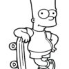 The Simpsons Bart coloring page