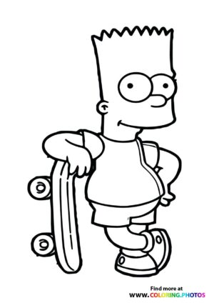 The Simpsons Bart coloring page