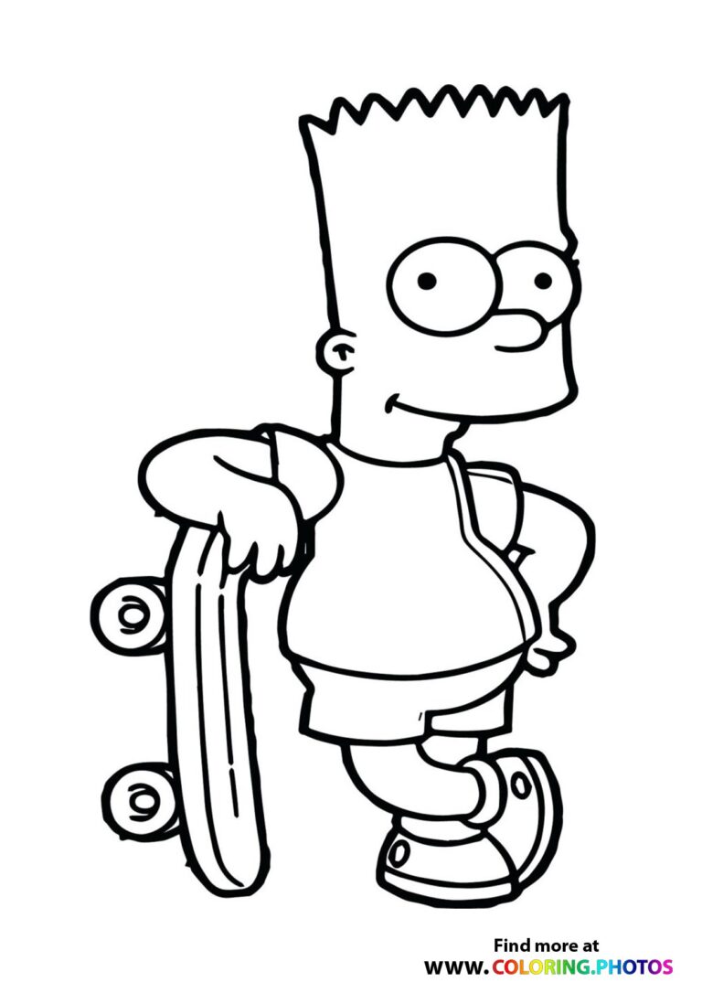 Free Coloring Pages Bart Simpson Coloring Pages