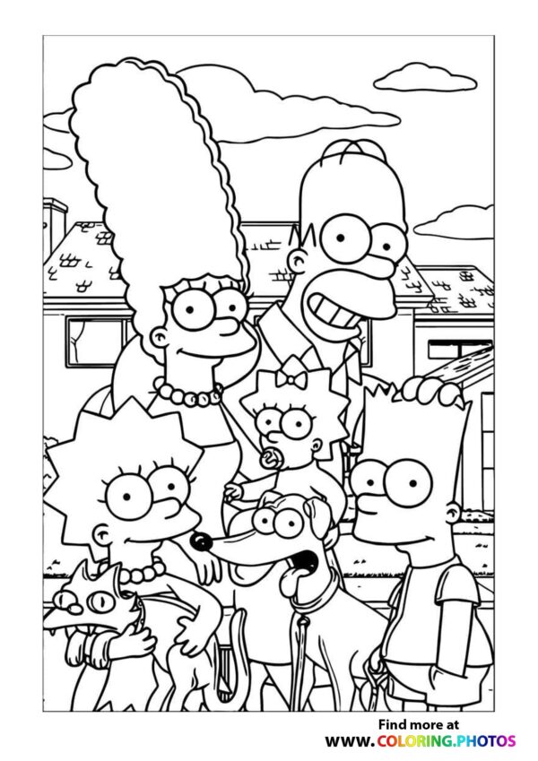 The Simpsons Grandpa - Coloring Pages for kids