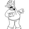 The Simpsons Grandpa coloring page