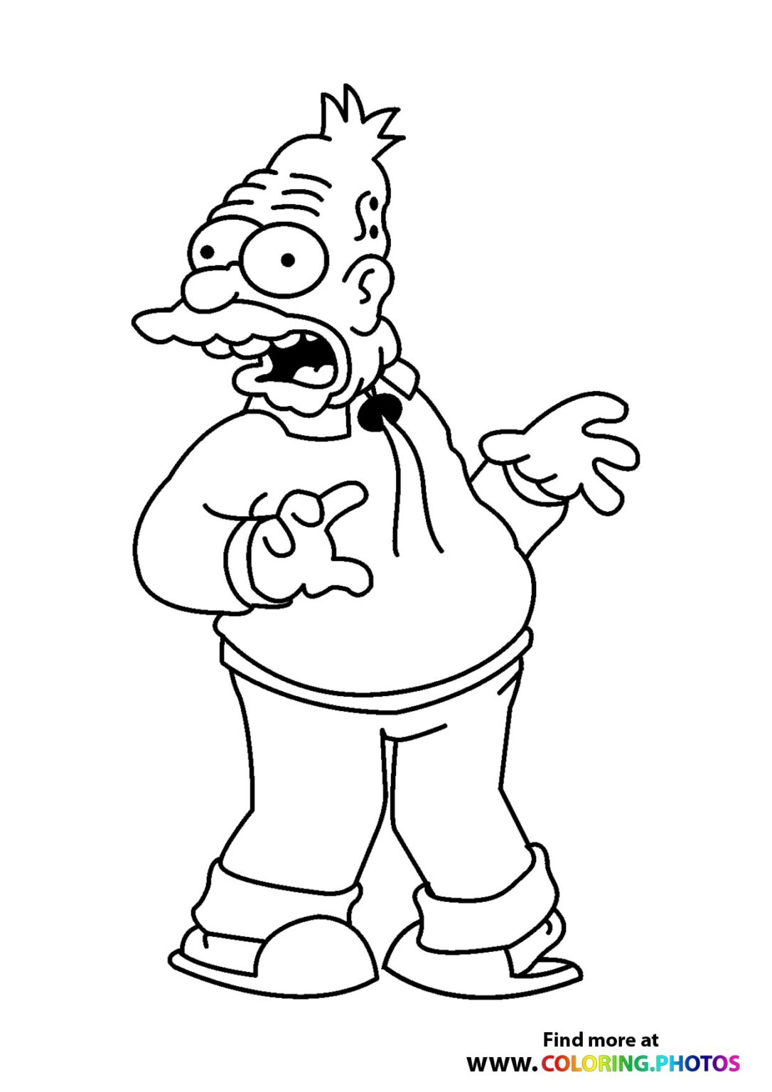 The Simpsons Grandpa Coloring Pages for kids