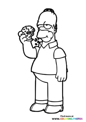 The Simpsons Homer coloring page
