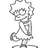The Simpsons Lisa coloring page