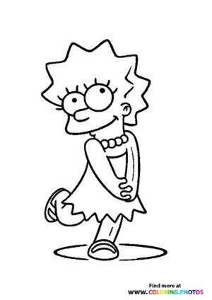 The Simpsons Lisa coloring page