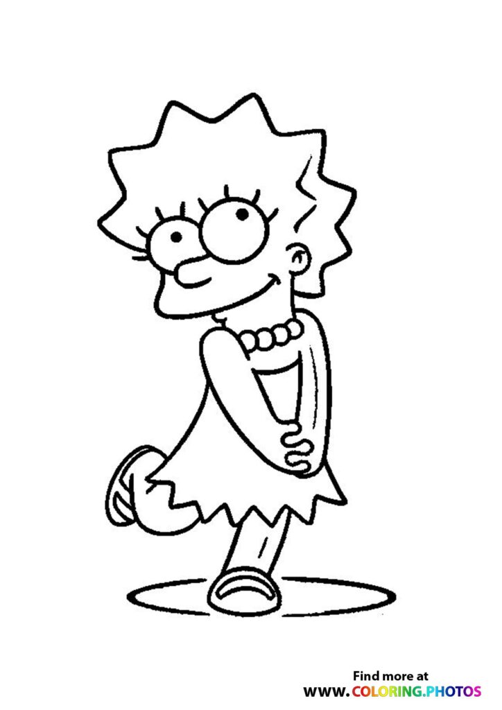 The Simpsons Lisa - Coloring Pages for kids