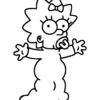The Simpsons Maggie coloring page